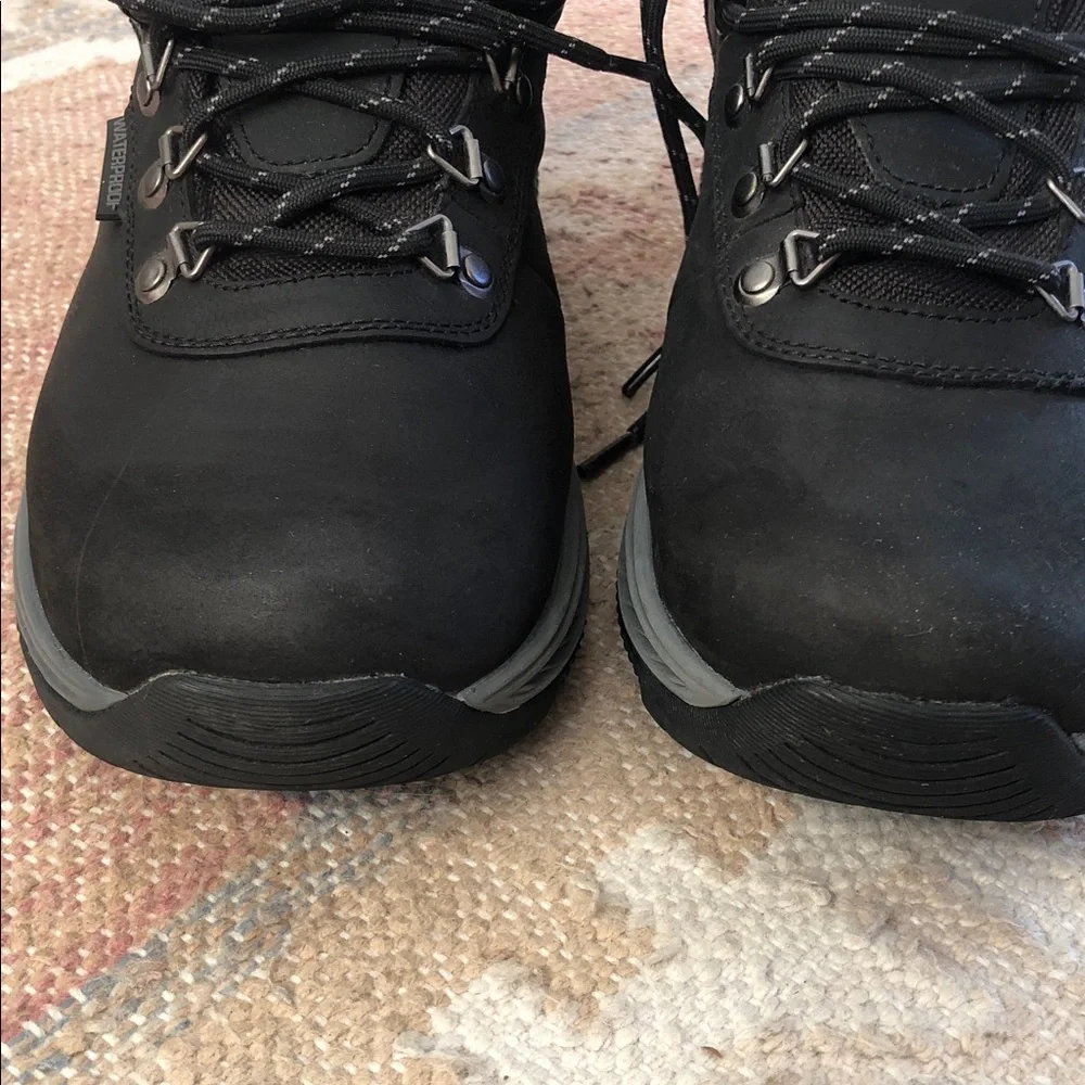 Skechers Black Slip-Ins Hands Free Relaxed Fit Meroe-Pikeman Boots size 9.5